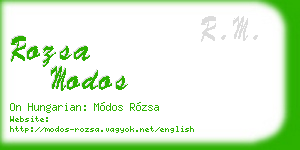 rozsa modos business card